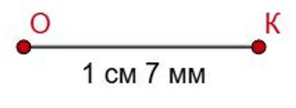 Рисунок 1.9 с отрезками AB, CD, MK, EF, PT