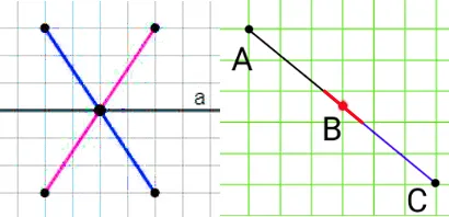 Иллюстрации пересечения симметричных отрезков