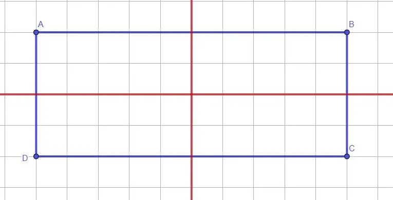 Прямоугольник с двумя осями симметрии