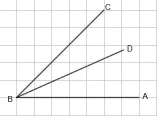 Построение угла ABC и биссектрисы BD